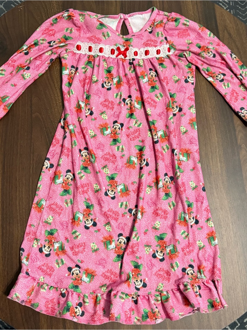 Girls Minnie Mouse Christmas pajama nightgown